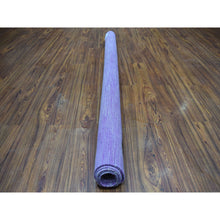 Load image into Gallery viewer, 6&#39;8&quot;x9&#39;8&quot; Lavender Shades Flat Weave Kilim Pure Wool Hand Woven Oriental Rug FWR325278