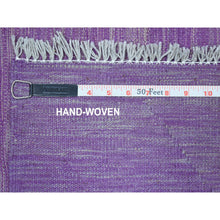 Load image into Gallery viewer, 6&#39;8&quot;x9&#39;8&quot; Lavender Shades Flat Weave Kilim Pure Wool Hand Woven Oriental Rug FWR325278