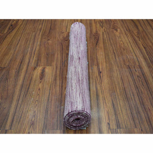 2'8"x10' Lavender Shades Reversible Kilim Pure Wool Hand Woven Runner Oriental Rug FWR325488