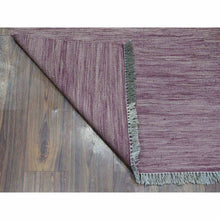 Load image into Gallery viewer, 2&#39;8&quot;x16&#39; Lavender Shades Reversible Kilim Pure Wool Hand Woven Xl Runner Oriental Rug FWR325518