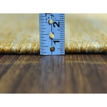 Load image into Gallery viewer, 2&#39;8&quot;x3&#39;8&quot; Gold Shades Reversible Kilim Pure Wool Hand Woven Oriental Rug FWR325548