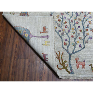 11'7"x14'8" Oversized Folk Art Willow And Cypress Tree Design Peshawar With Pop Of Color Hand Knotted Oriental Rug FWR325686