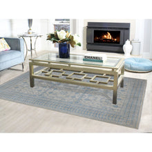 Load image into Gallery viewer, 5&#39;10&quot;x9&#39;1&quot; White Wash Khotan With Pomegranate Garden Design Hand Knotted Oriental Rug FWR325746