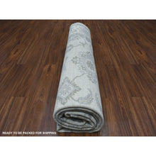 Load image into Gallery viewer, 8&#39;5&quot;x9&#39;7&quot; Ivory Washed Out Peshawar Natural Wool Hand Knotted Oriental Rug FWR326334