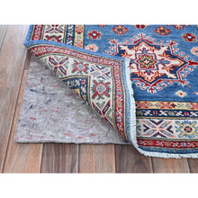 Load image into Gallery viewer, 2&#39;10&quot;x16&#39; Imperial Blue, Kazak With Geometric Medallions Design, Soft And Shiny Wool, Hand Knotted, Denser Weave, Vegetable Dyes, Xl Runner, Oriental Rug FWR3264