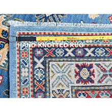 Load image into Gallery viewer, 3&#39;2&quot;x16&#39;1&quot; Carolina Blue, Kazak With Tribal Medallions Design, Hand Knotted, Soft And Velvety Wool, Denser Weave, Vegetable Dyes, Xl Runner, Oriental Rug FWR3270