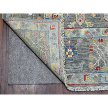 Load image into Gallery viewer, 6&#39;2&quot;x9&#39;2&quot; Colorful Peshawar With Karajeh Design Pure Wool Hand Knotted Oriental Rug FWR327894