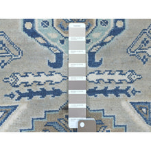 Load image into Gallery viewer, 2&#39;6&quot;x9&#39;9&quot; Gray Caucasian Vintage Look Kazak Tribal Design Natural Wool Hand Knotted Runner Oriental Rug FWR328086