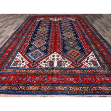 Load image into Gallery viewer, 9&#39;1&quot;x12&#39;3&quot; Crimson Red, Afghan Ersari With Turkish Knot, Caucasian Design Revival, Vegetable Dyes, Hand Knotted, Pure Wool, Oriental Rug FWR3276