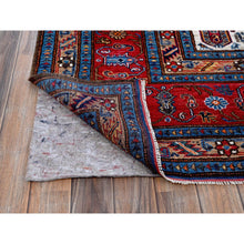 Load image into Gallery viewer, 9&#39;1&quot;x12&#39;3&quot; Crimson Red, Afghan Ersari With Turkish Knot, Caucasian Design Revival, Vegetable Dyes, Hand Knotted, Pure Wool, Oriental Rug FWR3276
