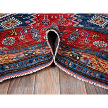 Load image into Gallery viewer, 9&#39;1&quot;x12&#39;3&quot; Crimson Red, Afghan Ersari With Turkish Knot, Caucasian Design Revival, Vegetable Dyes, Hand Knotted, Pure Wool, Oriental Rug FWR3276