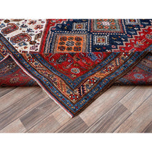 Load image into Gallery viewer, 9&#39;1&quot;x12&#39;3&quot; Crimson Red, Afghan Ersari With Turkish Knot, Caucasian Design Revival, Vegetable Dyes, Hand Knotted, Pure Wool, Oriental Rug FWR3276