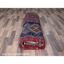 Load image into Gallery viewer, 9&#39;1&quot;x12&#39;3&quot; Crimson Red, Afghan Ersari With Turkish Knot, Caucasian Design Revival, Vegetable Dyes, Hand Knotted, Pure Wool, Oriental Rug FWR3276