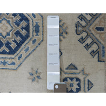 Load image into Gallery viewer, 4&#39;x5&#39;9&quot; Ivory Afghani Wool Vintage Look Kazak Hand Knotted Oriental Rug FWR328704