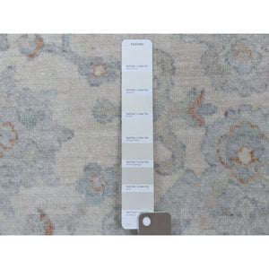 8'x9'9" White Wash Peshawar Hand Knotted Natural Wool Oriental Rug FWR329718