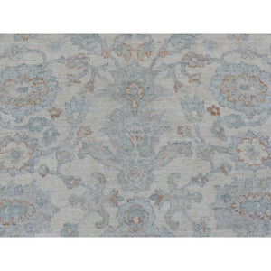 8'x9'9" White Wash Peshawar Hand Knotted Natural Wool Oriental Rug FWR329718