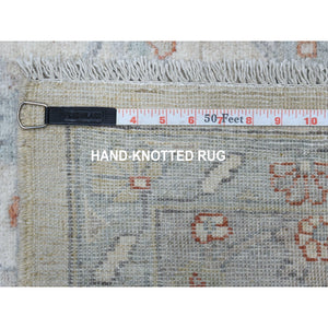 8'x9'9" White Wash Peshawar Hand Knotted Natural Wool Oriental Rug FWR329718