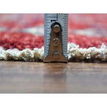 Load image into Gallery viewer, 9&#39;7&quot;x9&#39;7&quot; Red Round Super Kazak Khorjin Design Natural Wool Hand Knotted Oriental Rug FWR329748