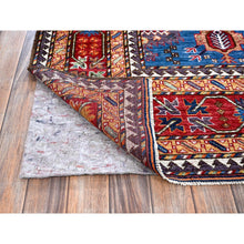 Load image into Gallery viewer, 8&#39;2&quot;x9&#39;9&quot; Carolina Blue, Afghan Ersari with Turkish Knot, Caucasian Design Revival, Vegetable Dyes, Hand Knotted, Pure Wool, Oriental Rug FWR3294