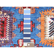 Load image into Gallery viewer, 8&#39;2&quot;x9&#39;9&quot; Carolina Blue, Afghan Ersari With Turkish Knot, Caucasian Design Revival, Vegetable Dyes, Hand Knotted, Pure Wool, Oriental Rug FWR3294