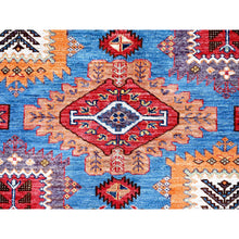 Load image into Gallery viewer, 8&#39;2&quot;x9&#39;9&quot; Carolina Blue, Afghan Ersari with Turkish Knot, Caucasian Design Revival, Vegetable Dyes, Hand Knotted, Pure Wool, Oriental Rug FWR3294