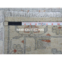 Load image into Gallery viewer, 2&#39;7&quot;x9&#39;7&quot; Ivory Washed Out Peshawar Organic Wool Hand Knotted Runner Oriental Rug FWR330156