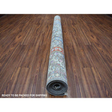 Load image into Gallery viewer, 6&#39;x8&#39;10&quot; Gray With Pop Of Color Willow And Cypress Tree Design Hand Knotted Oriental Rug FWR330630