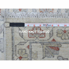Load image into Gallery viewer, 2&#39;6&quot;x9&#39;10&quot; White Wash Peshawar 100% Wool Hand Knotted Runner Oriental Rug FWR330882
