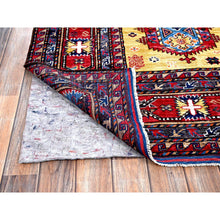 Load image into Gallery viewer, 8&#39;3&quot;x9&#39;8&quot; Macaroon Yellow, Afghan Ersari with Turkish Knot, Caucasian Design Revival, Vegetable Dyes, Hand Knotted, Soft and Shiny Wool, Oriental Rug FWR3306
