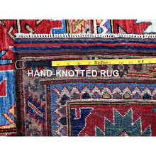 Load image into Gallery viewer, 8&#39;1&quot;x9&#39;10&quot; Bayern Blue, Afghan Ersari with Turkish Knot, Caucasian Design Revival, Vegetable Dyes, Hand Knotted, 100% Wool, Oriental Rug FWR3312