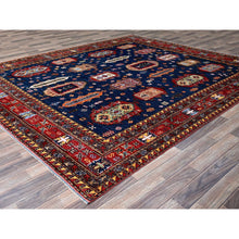 Load image into Gallery viewer, 8&#39;5&quot;x9&#39;8&quot; Yale Blue, Afghan Ersari with Turkish Knot, Caucasian Design Revival, Vegetable Dyes, Hand Knotted, Velvety Wool, Oriental Rug FWR3318