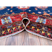 Load image into Gallery viewer, 8&#39;5&quot;x9&#39;8&quot; Yale Blue, Afghan Ersari with Turkish Knot, Caucasian Design Revival, Vegetable Dyes, Hand Knotted, Velvety Wool, Oriental Rug FWR3318