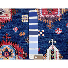 Load image into Gallery viewer, 8&#39;5&quot;x9&#39;8&quot; Yale Blue, Afghan Ersari with Turkish Knot, Caucasian Design Revival, Vegetable Dyes, Hand Knotted, Velvety Wool, Oriental Rug FWR3318