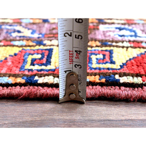 8'5"x9'8" Yale Blue, Afghan Ersari with Turkish Knot, Caucasian Design Revival, Vegetable Dyes, Hand Knotted, Velvety Wool, Oriental Rug FWR3318