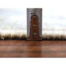 Load image into Gallery viewer, 8&#39;4&quot;x9&#39;9&quot; Hand Knotted Monochromatic Gray With Touches Of Blue Angora Oushak Pure Wool Oriental Rug FWR333120