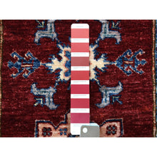 Load image into Gallery viewer, 2&#39;7&quot;x8&#39;6&quot; Red Hand-Knotted Geometric Design Super Kazak Pure Wool Oriental Runner Rug FWR333216