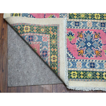 Load image into Gallery viewer, 8&#39;10&quot;x11&#39;6&quot; Ivory With Pink Fusion Kazak Natural Wool Hand Knotted Oriental Rug FWR333228