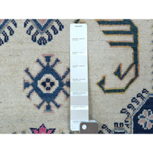Load image into Gallery viewer, 8&#39;10&quot;x11&#39;6&quot; Ivory With Pink Fusion Kazak Natural Wool Hand Knotted Oriental Rug FWR333228