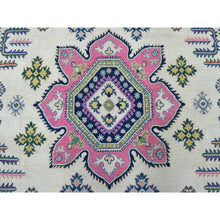Load image into Gallery viewer, 8&#39;10&quot;x11&#39;6&quot; Ivory With Pink Fusion Kazak Natural Wool Hand Knotted Oriental Rug FWR333228