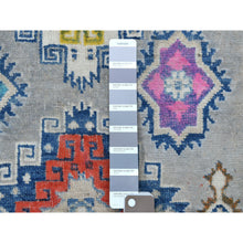 Load image into Gallery viewer, 3&#39;1&quot;x4&#39;10&quot; Colorful Gray Fusion Kazak Organic Wool Hand Knotted Oriental Rug FWR333300