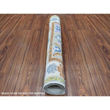 Load image into Gallery viewer, 3&#39;1&quot;x4&#39;10&quot; Colorful Gray Fusion Kazak Organic Wool Hand Knotted Oriental Rug FWR333300