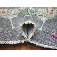 Load image into Gallery viewer, 8&#39;2&quot;x8&#39;2&quot; Round Folk Art Willow And Cypress Tree Design Hand Knotted Borderless Oriental Rug FWR334224