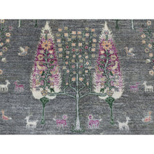 Load image into Gallery viewer, 8&#39;2&quot;x8&#39;2&quot; Round Folk Art Willow And Cypress Tree Design Hand Knotted Borderless Oriental Rug FWR334224