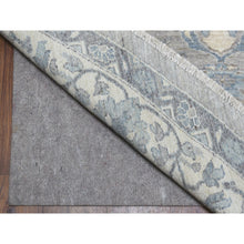 Load image into Gallery viewer, 12&#39;x12&#39; Gray Afghan Peshawar With Ziegler Mahal Design Organic Wool Hand Knotted Round Oriental Rug FWR334260
