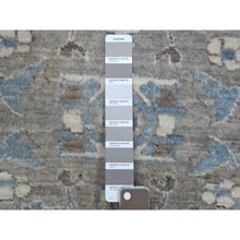 Load image into Gallery viewer, 12&#39;x12&#39; Gray Afghan Peshawar With Ziegler Mahal Design Organic Wool Hand Knotted Round Oriental Rug FWR334260