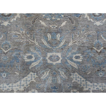 Load image into Gallery viewer, 12&#39;x12&#39; Gray Afghan Peshawar With Ziegler Mahal Design Organic Wool Hand Knotted Round Oriental Rug FWR334260