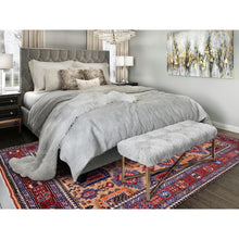 Load image into Gallery viewer, 8&#39;3&quot;x9&#39;9&quot; Beige, Afghan Ersari with Turkish Knot, Caucasian Design Revival, Vegetable Dyes, Hand Knotted, Soft and Velvety Wool, Densely Woven, Oriental Rug FWR3342