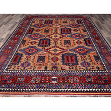 Load image into Gallery viewer, 8&#39;3&quot;x9&#39;9&quot; Beige, Afghan Ersari with Turkish Knot, Caucasian Design Revival, Vegetable Dyes, Hand Knotted, Soft and Velvety Wool, Densely Woven, Oriental Rug FWR3342