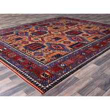 Load image into Gallery viewer, 8&#39;3&quot;x9&#39;9&quot; Beige, Afghan Ersari with Turkish Knot, Caucasian Design Revival, Vegetable Dyes, Hand Knotted, Soft and Velvety Wool, Densely Woven, Oriental Rug FWR3342