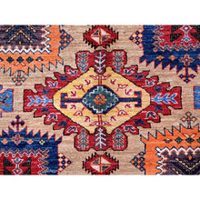Load image into Gallery viewer, 8&#39;3&quot;x9&#39;9&quot; Beige, Afghan Ersari with Turkish Knot, Caucasian Design Revival, Vegetable Dyes, Hand Knotted, Soft and Velvety Wool, Densely Woven, Oriental Rug FWR3342